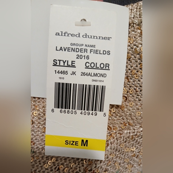 NWT Alfred Dunner Almond Sweater Shirt Necklace Set - Picture 10 of 11